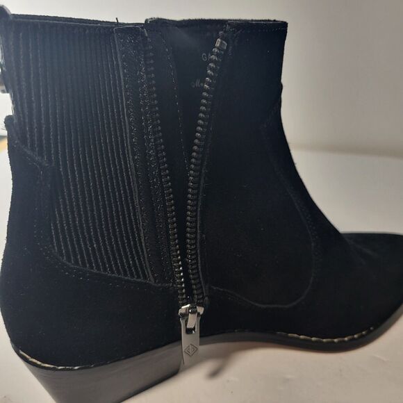 Donald Pliner Gazzi Black Suede Ankle Booties Boots Size 6.5 M - Picture 7 of 14